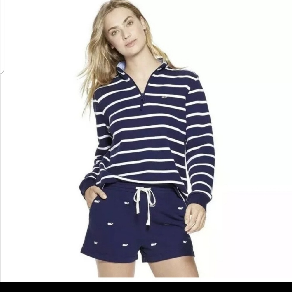 Vineyard Vines Target 3/4Zip Pullover Navy Stripe